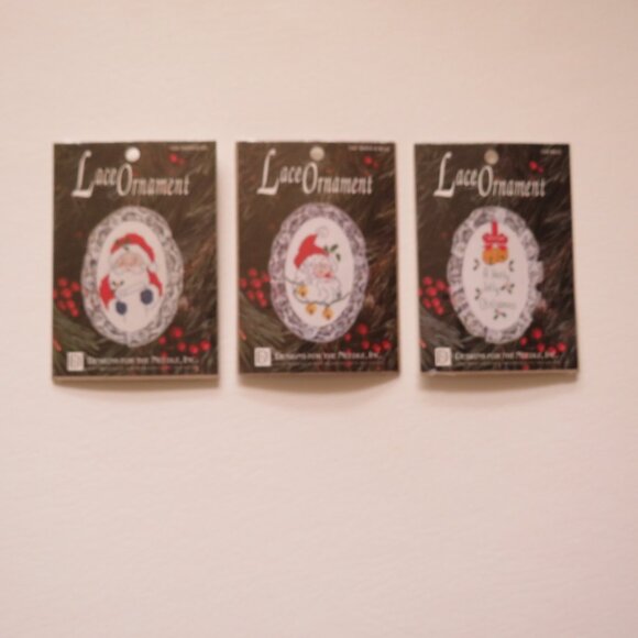 Christmas Lace Ornaments Designs for the Needle Lot of 10 Needlepoint Vint Kits - Picture 5 of 10